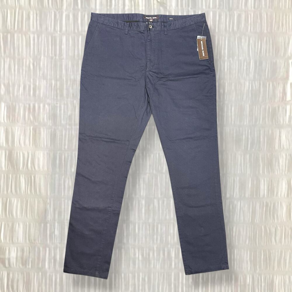 Michael Kors Men’s Slim Fit Cotton Chino Pants - Midnight Blue - Size 36